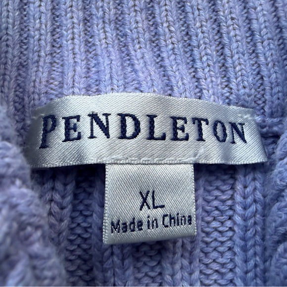 Pendleton Lavender Zip Up Men's Sweater - Picture 5 of 6